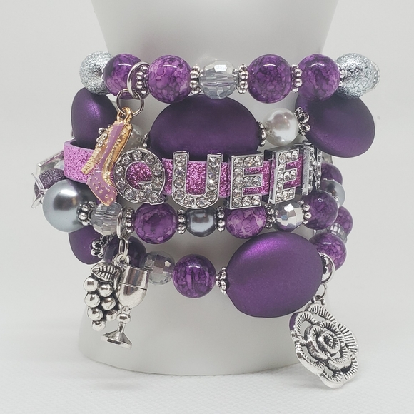 Beautiful ladies stack bracelet set - Picture 1 of 7